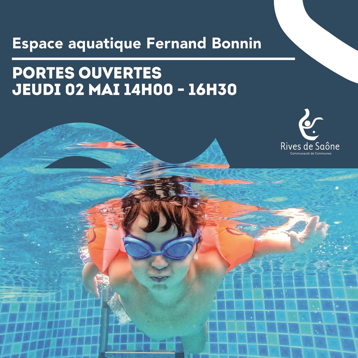 Affiche portes ouvertes espace aquatique Fernand BONNIN
